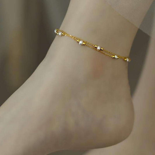 Handmade Freshwater Pearl Anklet - Gifting By Julia M