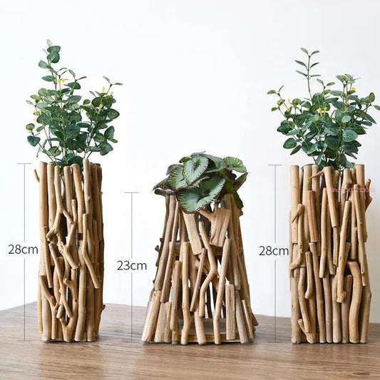 Handmade Solid Wood Geometric Vase Decoration Home Decoration Living Room Dining Room Bedroom Small Garden Flower Arrangement  Gifting By Julia M   