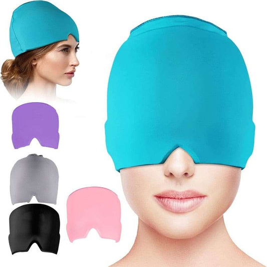 Headche Cap Gel Ice Headache Migraine Relief Hat Cold Compress Therapy Cap gifting by julia m   