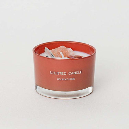 Healing Crystal Scented Candle candles Gifting By Julia M 7.8*7.8*5.5CM Orange 