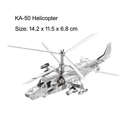 Helicopter UFO Air Force J-10B model 3D Metal jigsaw Puzzle kit - Gifting By Julia M