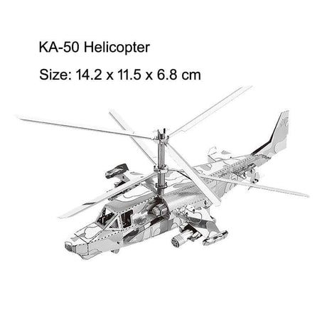 Helicopter UFO Air Force J-10B model 3D Metal jigsaw Puzzle kit - Gifting By Julia M