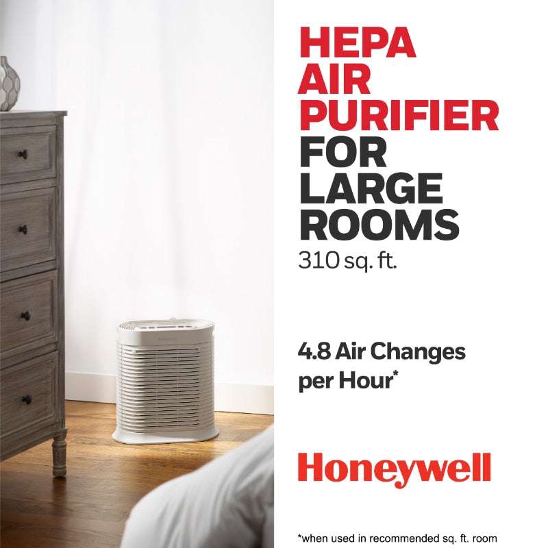 Honeywell AllergenPlus HEPA Air Purifier, Airborne Allergen Reducer for Large Rooms (310 sq ft) - Gifting By Julia M