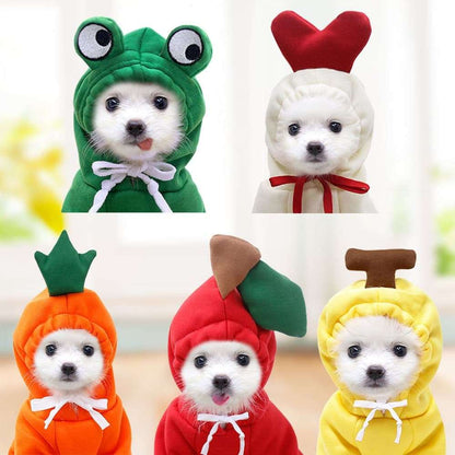 Hooded Sweatshirt Fruit Warm Coat Dog apparel Gifting By Julia M   