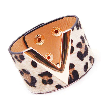 Leopard Charm Leather Bracelet - Gifting By Julia M