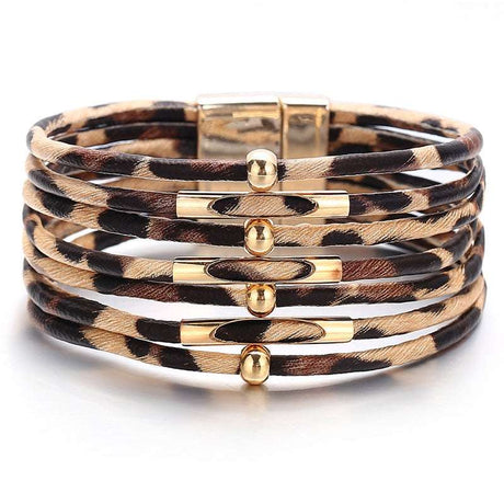 Leopard Leather Wrap Bracelet - Gifting By Julia M