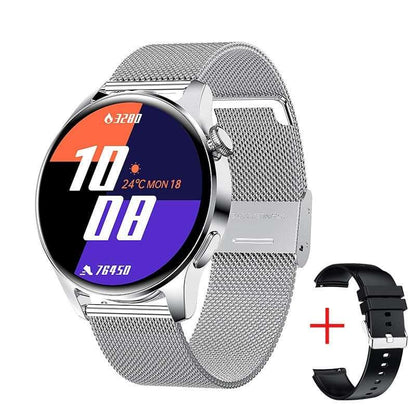 LIGE Bluetooth Smart Watch - Full Touch, Android iOS Watches gifting by julia m Mesh belt silver China 