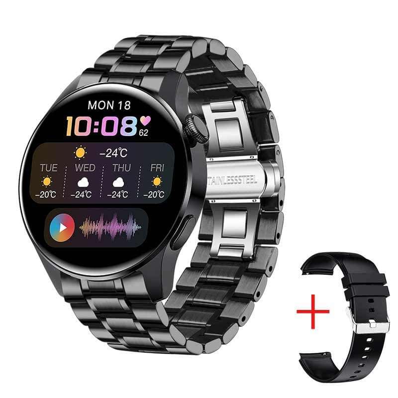 LIGE Bluetooth Smart Watch - Full Touch, Android iOS Watches gifting by julia m Steel black 2 China 