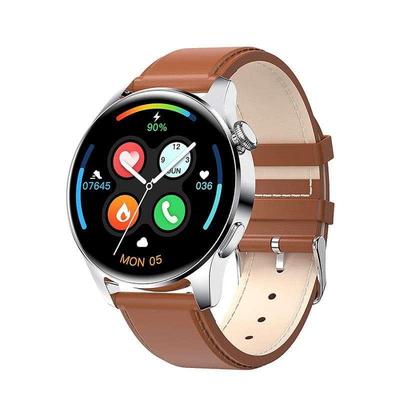 LIGE Bluetooth Smart Watch - Full Touch, Android iOS Watches gifting by julia m Leather brown China 