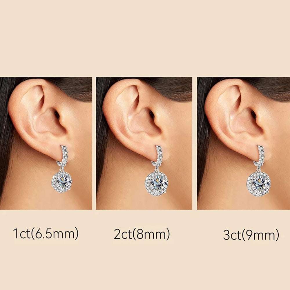 Luxury 3Carat Moissanite Hoop Earrings - Gifting By Julia M