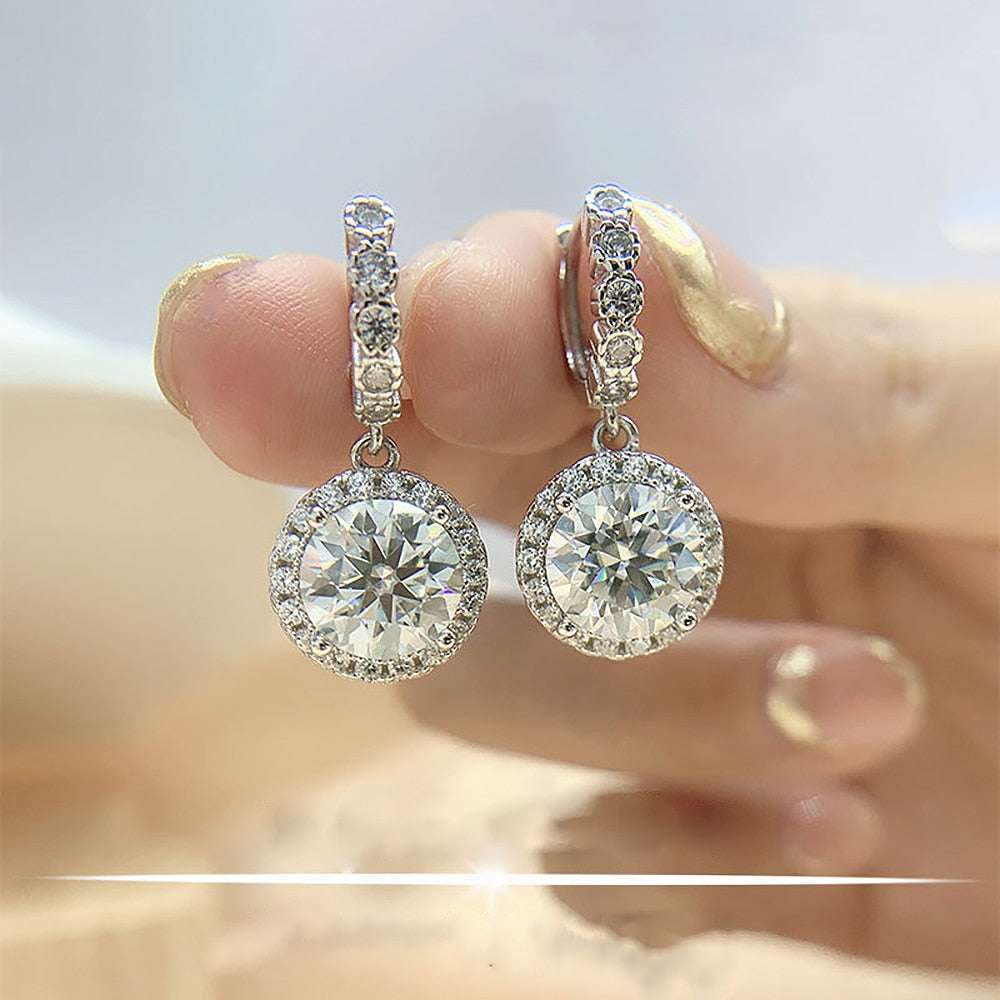 Luxury 3Carat Moissanite Hoop Earrings - Gifting By Julia M