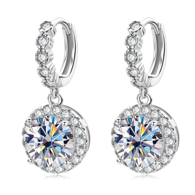 Luxury 3Carat Moissanite Hoop Earrings - Gifting By Julia M