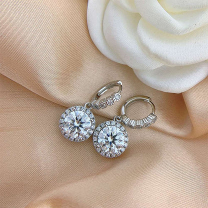 Luxury 3Carat Moissanite Hoop Earrings - Gifting By Julia M