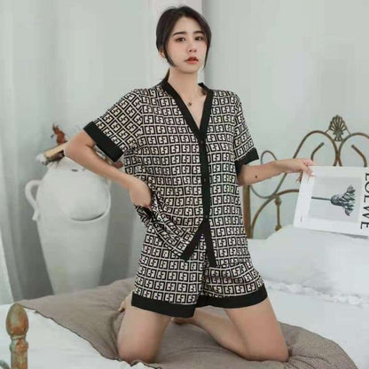 Luxury Curves Print V Neck Sleepwear Short - Perfectly Comfortable for Plus Size Women pajamas gifting by julia m   