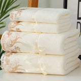 Luxury Lace Embroidered Microfiber Towel Set: Exquisite Bath Towels with Quick Dry Technology - Perfect Gift for a Luxurious Bathroom Experience - Gifting By Julia M