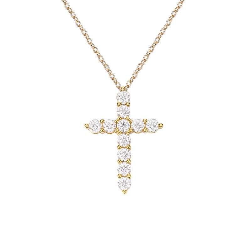 Moissanite Cross Pendant |100% Sterling Silver - Gifting By Julia M