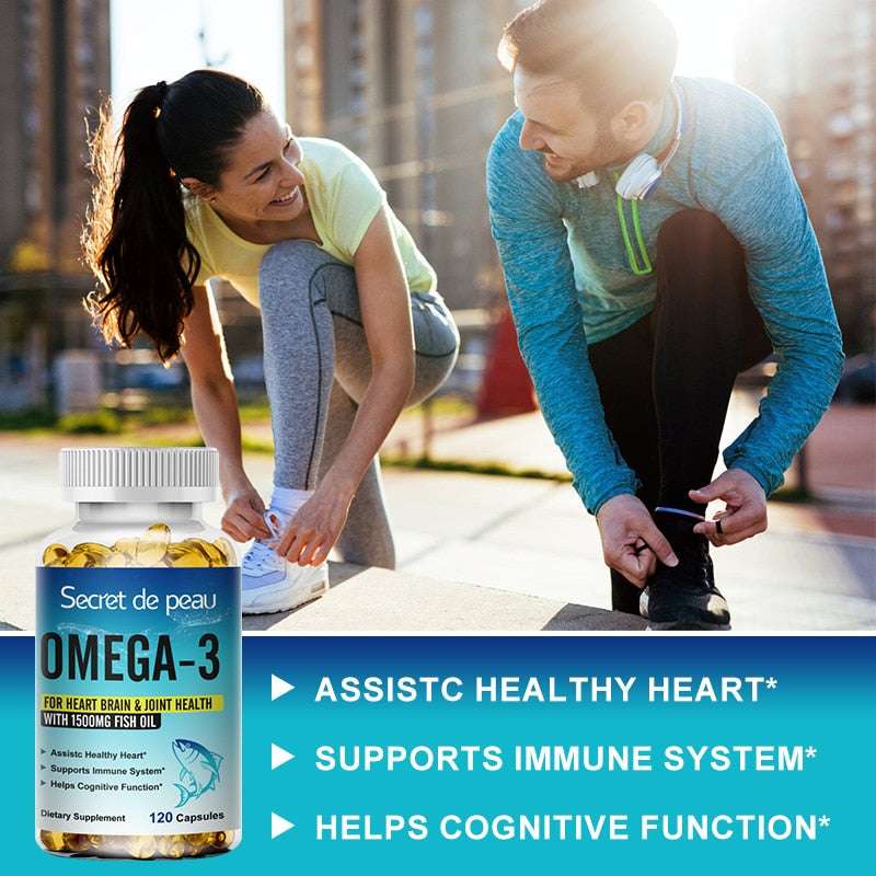 Omega 3 Fish Oil Capsules - Support Your Joints, Skin, Eyes and Heart - Boost Your Overall Health - Gifting By Julia M