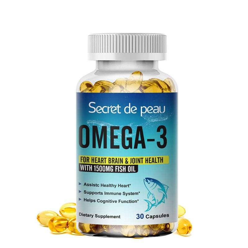 Omega 3 Fish Oil Capsules - Support Your Joints, Skin, Eyes and Heart - Boost Your Overall Health - Gifting By Julia M