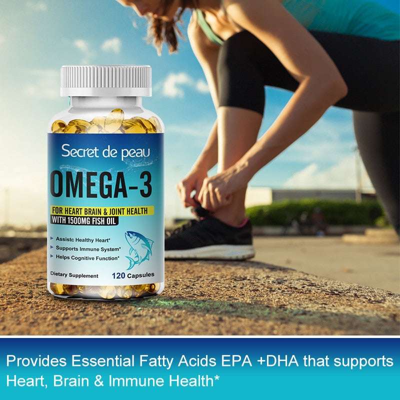 Omega 3 Fish Oil Capsules - Support Your Joints, Skin, Eyes and Heart - Boost Your Overall Health vitamins & supplements Health and Care - 10p   