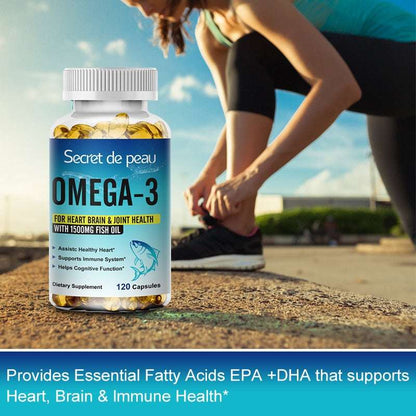Omega 3 Fish Oil Capsules - Support Your Joints, Skin, Eyes and Heart - Boost Your Overall Health - Gifting By Julia M