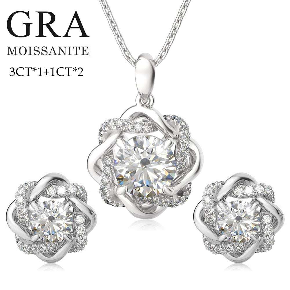 Original Moissanite Diamond Jewelry Set- Certified - Luxury Gift - Gifting By Julia M