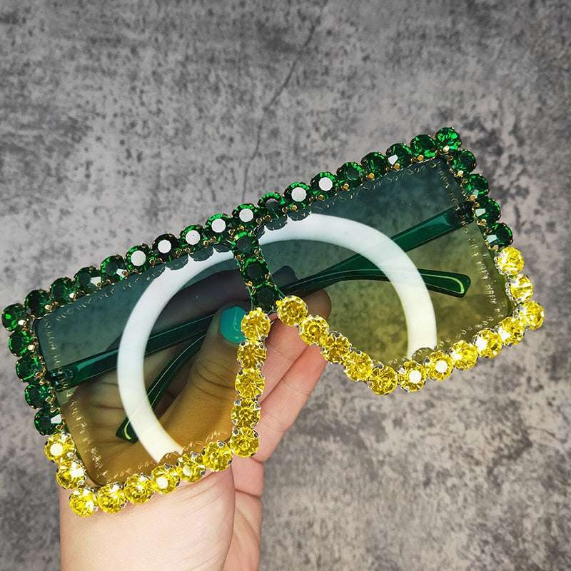 Oversized Glitter Crystal Sunglasses Sunglasses gifting by julia m   