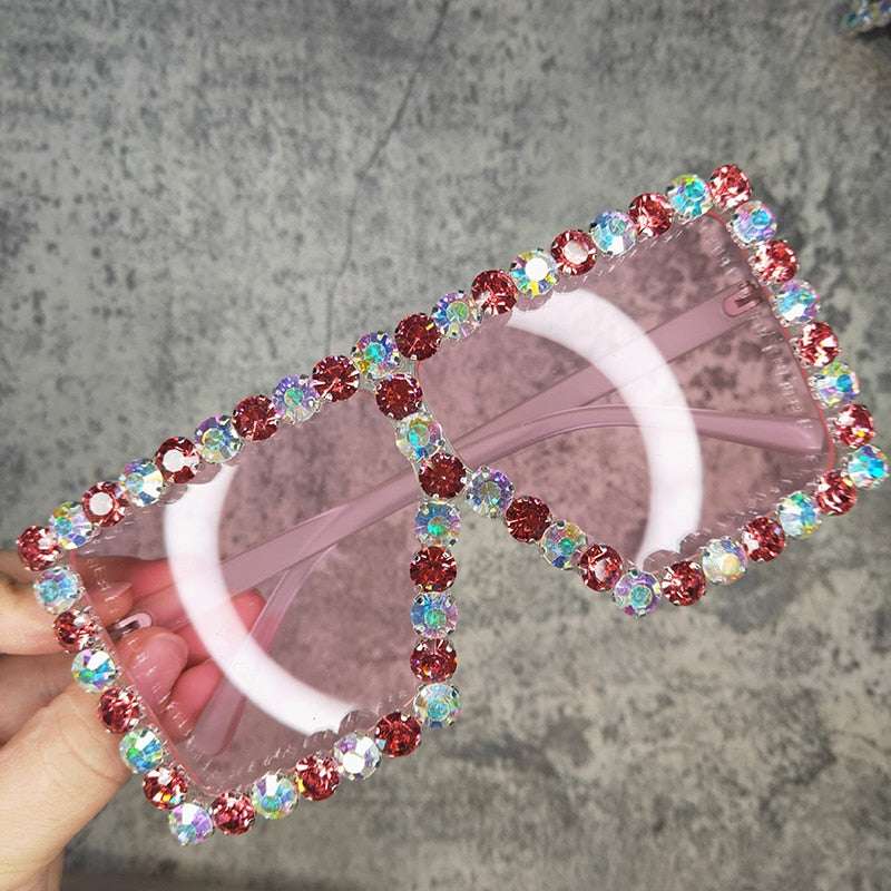 Oversized Glitter Crystal Sunglasses Sunglasses gifting by julia m   