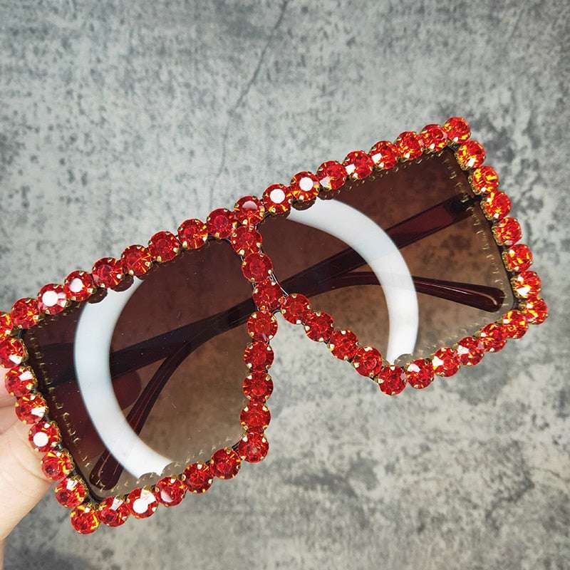 Oversized Glitter Crystal Sunglasses Sunglasses gifting by julia m   