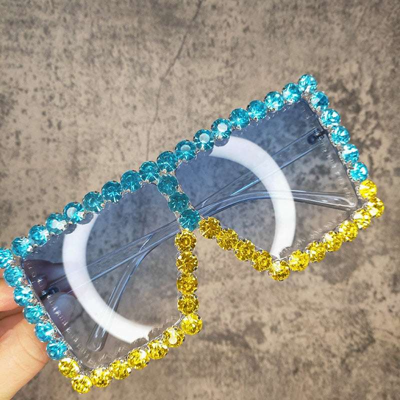 Oversized Glitter Crystal Sunglasses Sunglasses gifting by julia m   