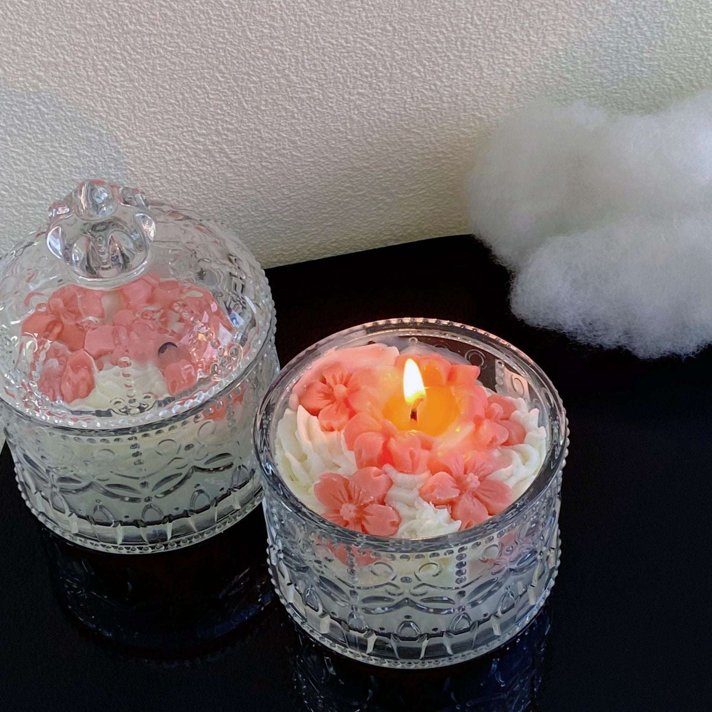 Peach Blossom Jar Candle peach blossom birthday cake scented candle jar gifting by julia m   