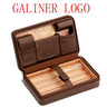 Portable Cedar Wood Cigar Humidor Travel Leather Case - Gifting By Julia M