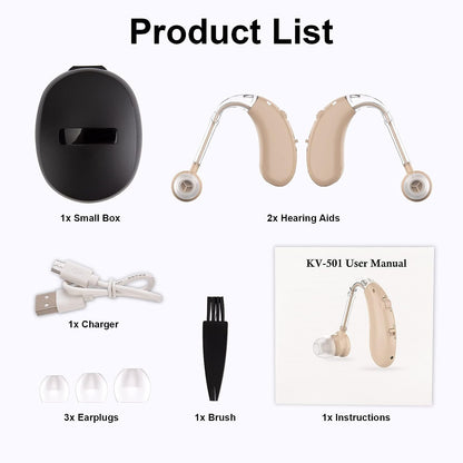Rechargeable Nano Hearing Aids with Noise Canceling - Gifting By Julia M