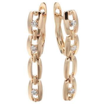 Rose Gold Color Drop Luxury Earrings - Gifting By Julia M