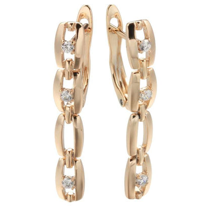 Rose Gold Color Drop Luxury Earrings Earrings Gifting By Julia M   