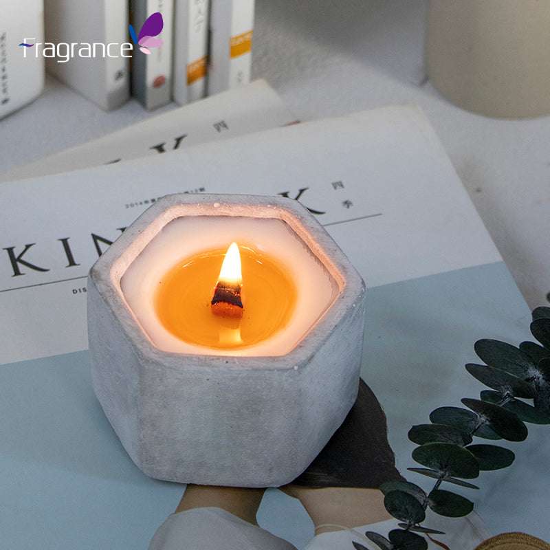 Scented Aromatic Candle in Cement Jar - Gifting By Julia M