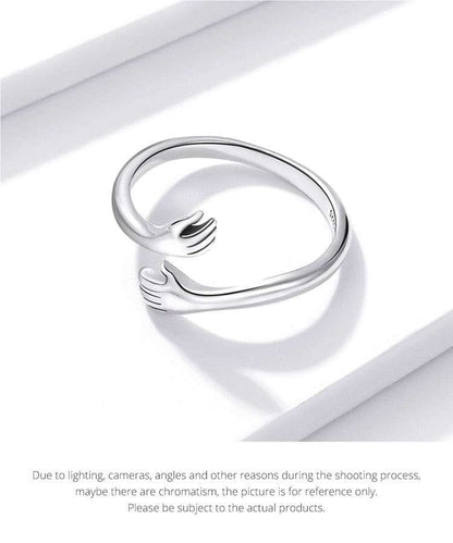 Sterling Silver Warmth and Love Hand Adjustable Ring - Gifting By Julia M
