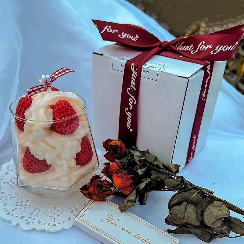 Strawberry Cake Scented Candles - Set the Mood with Aromatherapy Bliss - Gifting By Julia M