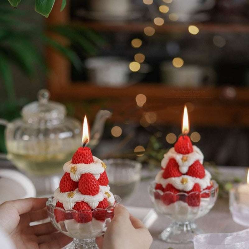 Strawberry Cake Scented Candles - Set the Mood with Aromatherapy Bliss - Gifting By Julia M
