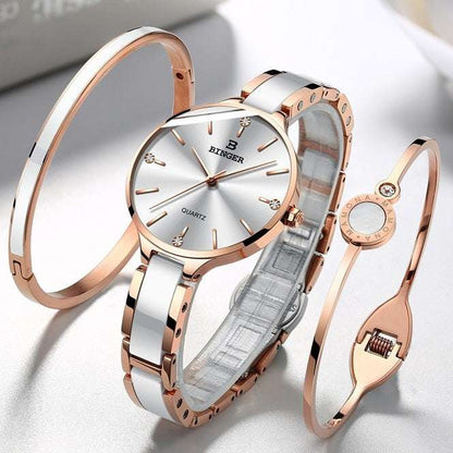 Switzerland Luxury Watch Bracelet Bangle Set - Gifting By Julia M