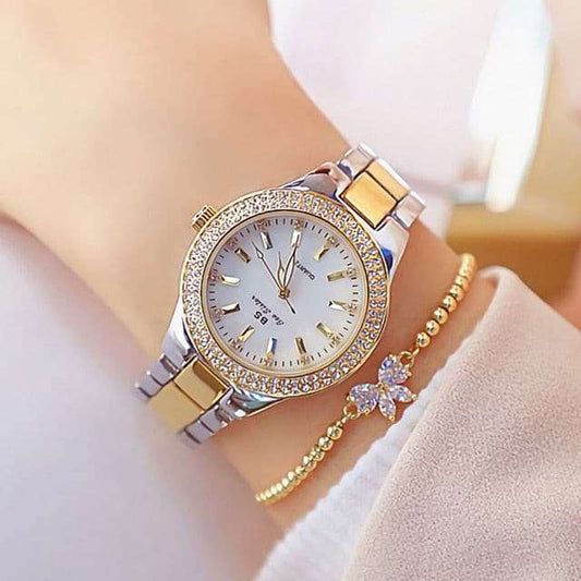 Timeproof & Trendy - Water Resistant and Shock Resistant Wristwatch Watches gifting by julia m silver gold bracelet  