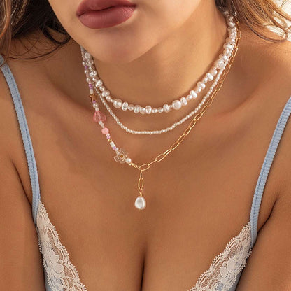 Vintage Baroque Pearl Heart Buckle Pendant Necklace Necklaces Gifting By Julia M Gold Color 4  