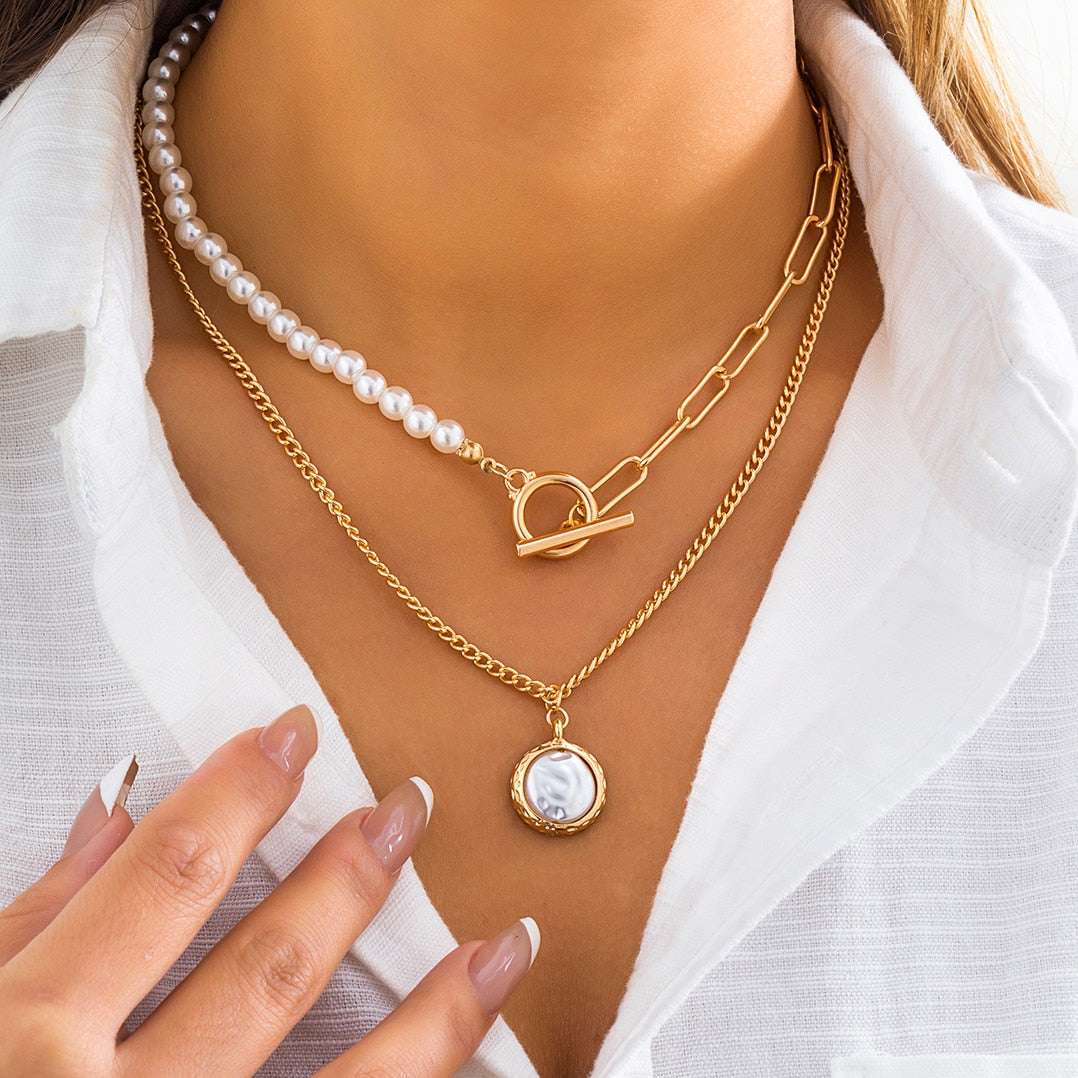 Vintage Baroque Pearl Heart Buckle Pendant Necklace Necklaces Gifting By Julia M Gold Color 9  