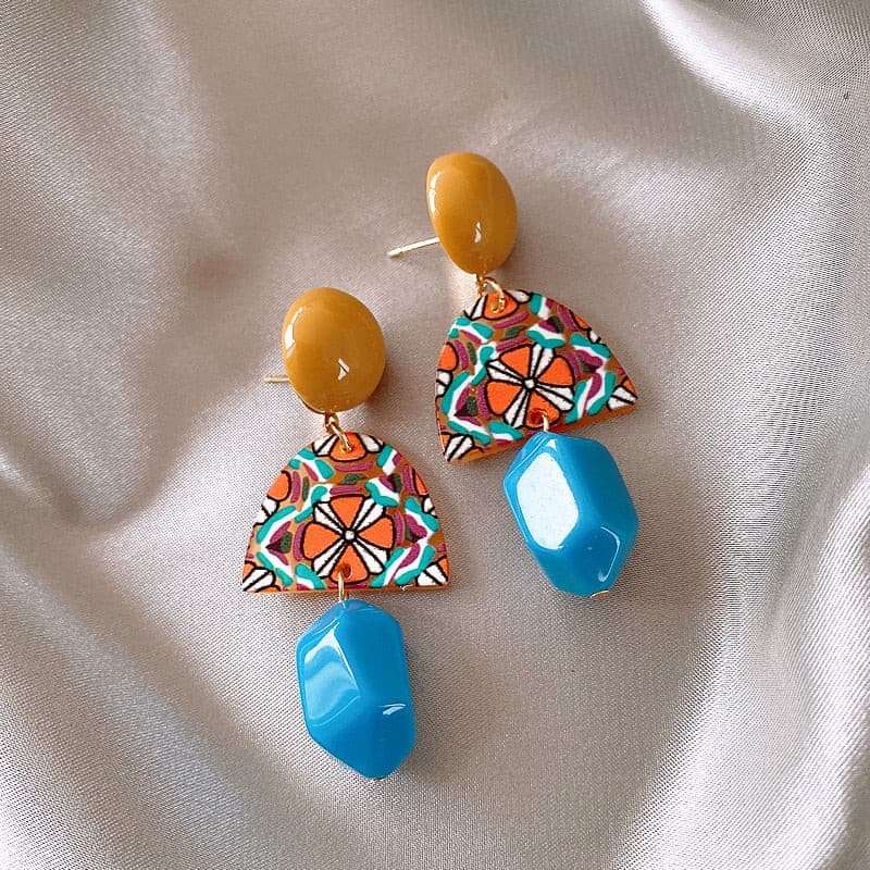 Vintage Colored Acrylic Earrings FOR HER Earrings