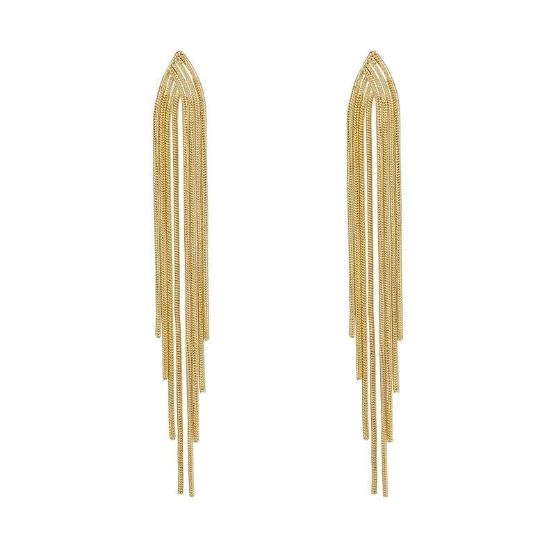 Vintage Gold Bar Long Thread Tassel Drop Earrings Earrings Gifting By Julia M   