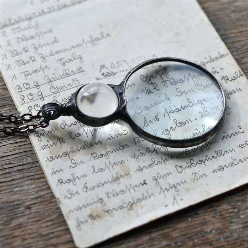 Vintage multicolor Magnifying Glass Pendant BIRTHDAY GIFT IDEAS multicolor grand loupe necklaces magnifying glass pendant gift jewelry