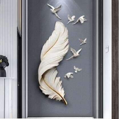 Wall Resin Feather Murals 