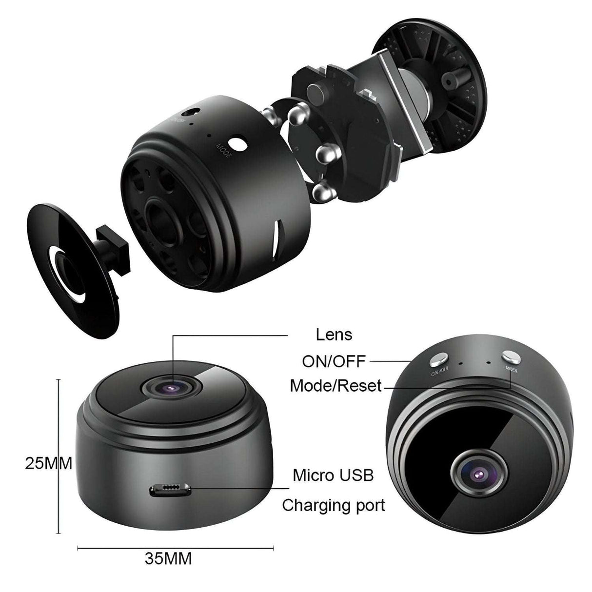 Wireless Eye: HD Magnetic Night Vision Security Camera HOME & OFFICE surveillance camera