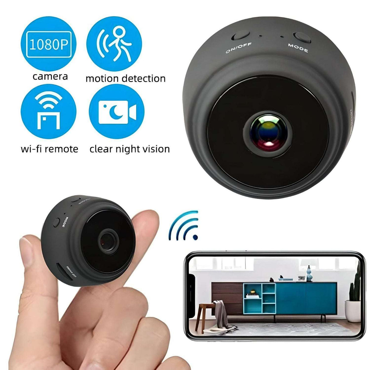 Wireless Eye: HD Magnetic Night Vision Security Camera HOME & OFFICE surveillance camera