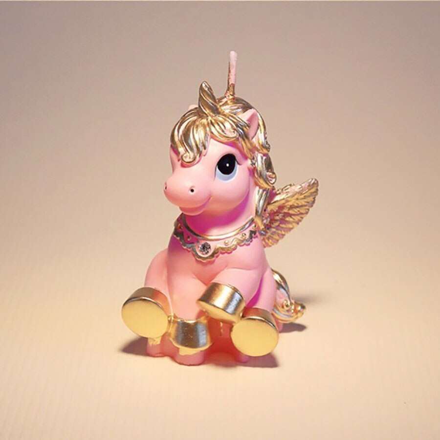 Zodiac Unicorn Birthday Candle candles Gifting By Julia M Pink  