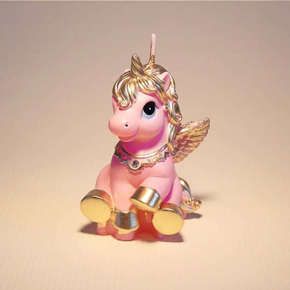 Zodiac Unicorn Birthday Candle candles Gifting By Julia M Pink  